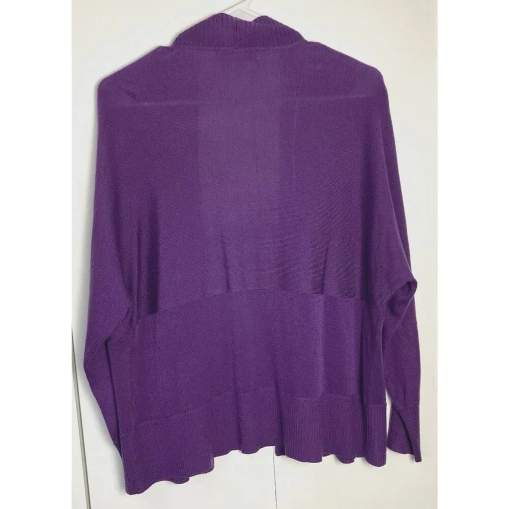 Liz Claiborne Womens Petite Cardigan Purple Size PL